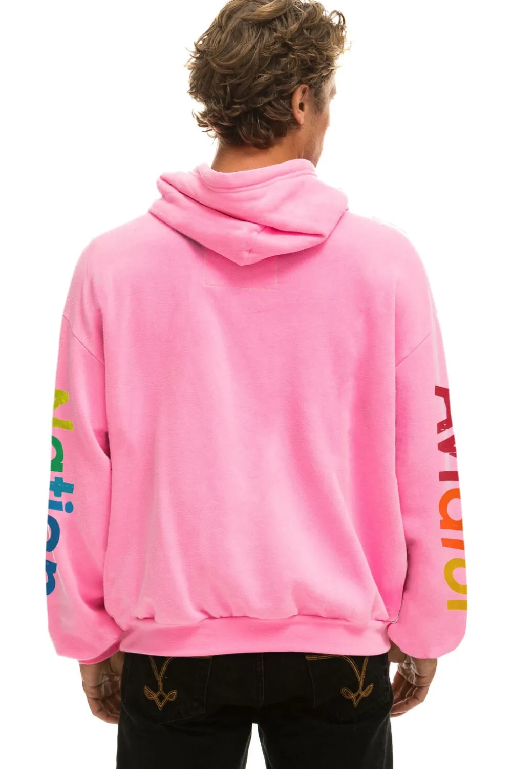 Hoodies | Hoodies | Aviator Nation RELAXED PULLOVER HOODIE - NEON PINK NEONPINK