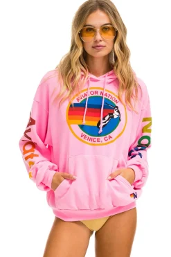 Hoodies | Hoodies | Aviator Nation RELAXED PULLOVER HOODIE - NEON PINK NEONPINK