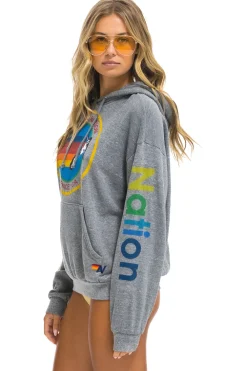 Hoodies | Hoodies | Aviator Nation RELAXED PULLOVER HOODIE - HEATHER GREY HEATHERGREY