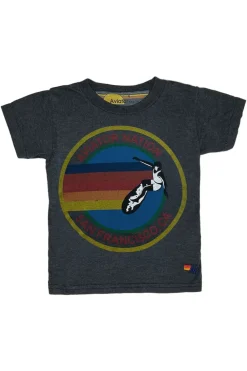 Kid's Tees | Aviator Nation SAN FRANCISCO  TEE - CHARCOAL