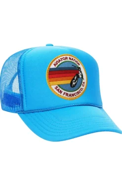 Trucker Hats | Trucker Hats | Aviator Nation SAN FRANCISCO TRUCKER HAT sick!Allofourproductsgothroughanintensebreaking-downprocessthatgivesthemavintagefeelyou'lllovebecauseit'sbrokeninfromdayoneofwearingit.Allofourhatsareadjustable!