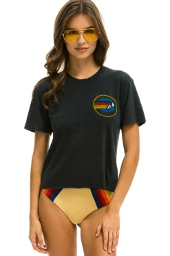 Boyfriend Tees | Tees | Aviator Nation SMALL LOGO BOYFRIEND TEE - CHARCOAL