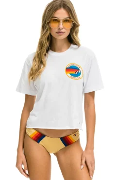 Boyfriend Tees | Tees | Aviator Nation SMALL LOGO BOYFRIEND TEE - WHITE