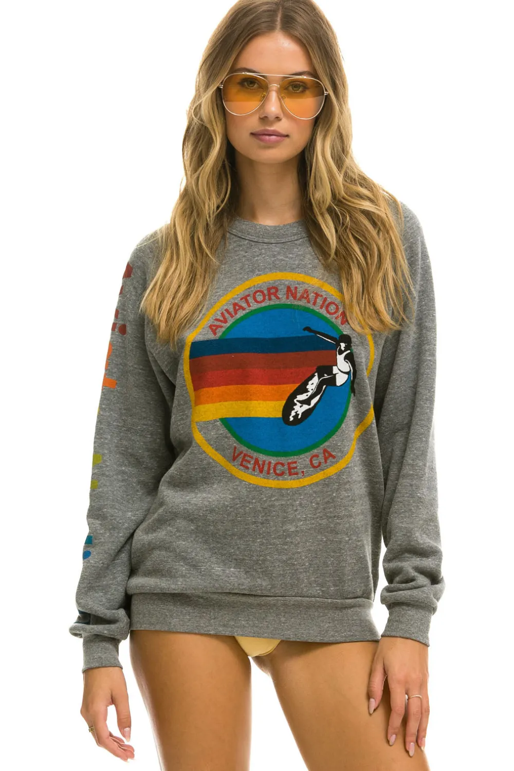 Sweatshirts | Sweatshirts | Aviator Nation SWEATSHIRT - HEATHER GREY HEATHERGREY