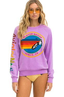 Sweatshirts | Sweatshirts | Aviator Nation SWEATSHIRT - NEON PURPLE NEONPURPLE