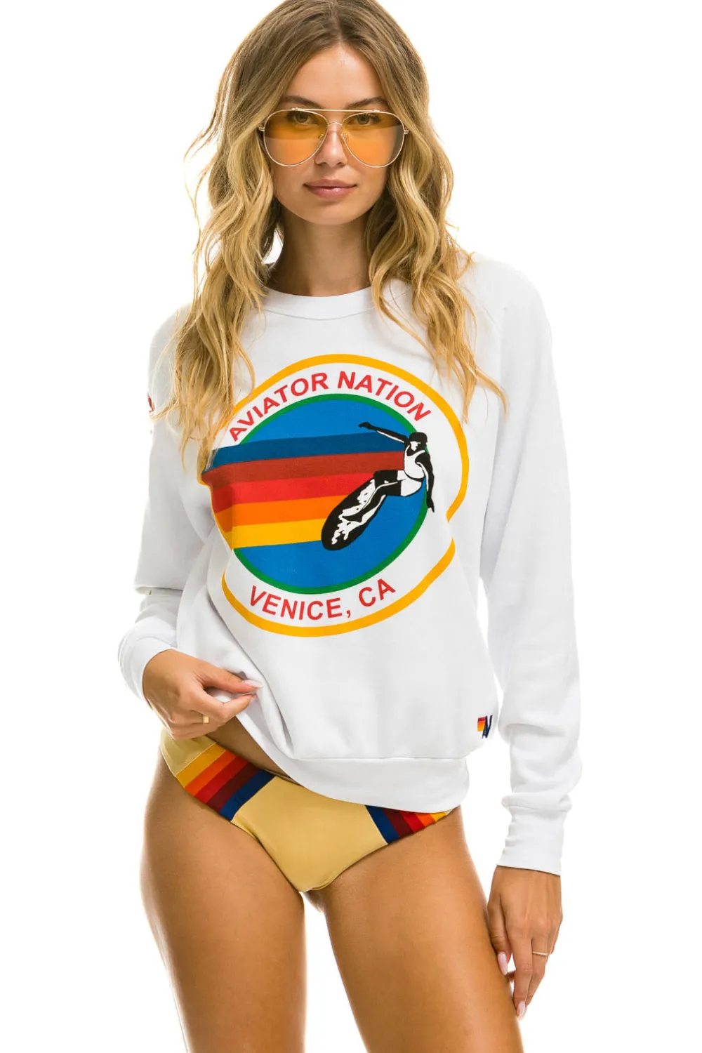 Sweatshirts | Sweatshirts | Aviator Nation SWEATSHIRT - WHITE