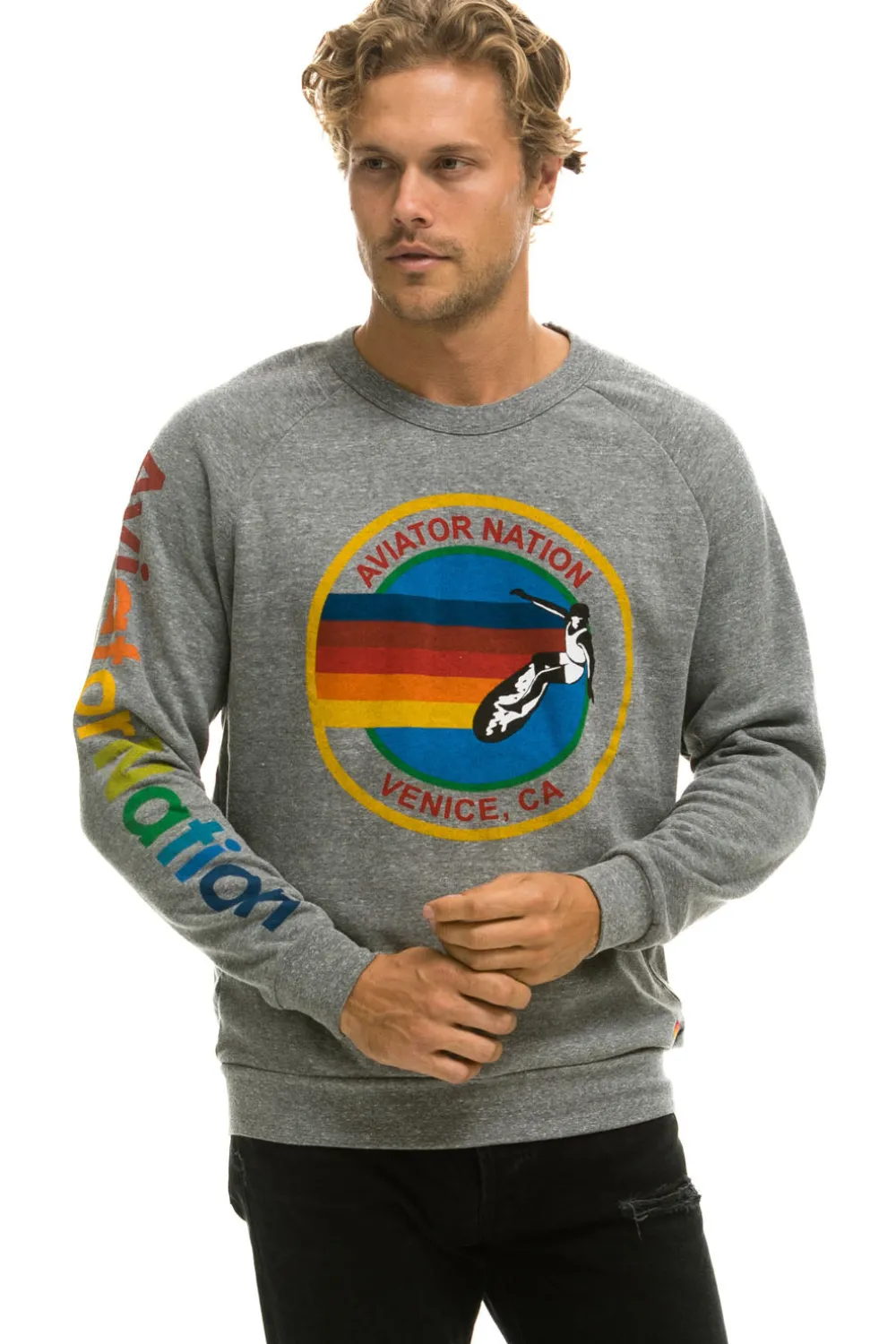 Sweatshirts | Sweatshirts | Aviator Nation SWEATSHIRT - HEATHER GREY HEATHERGREY