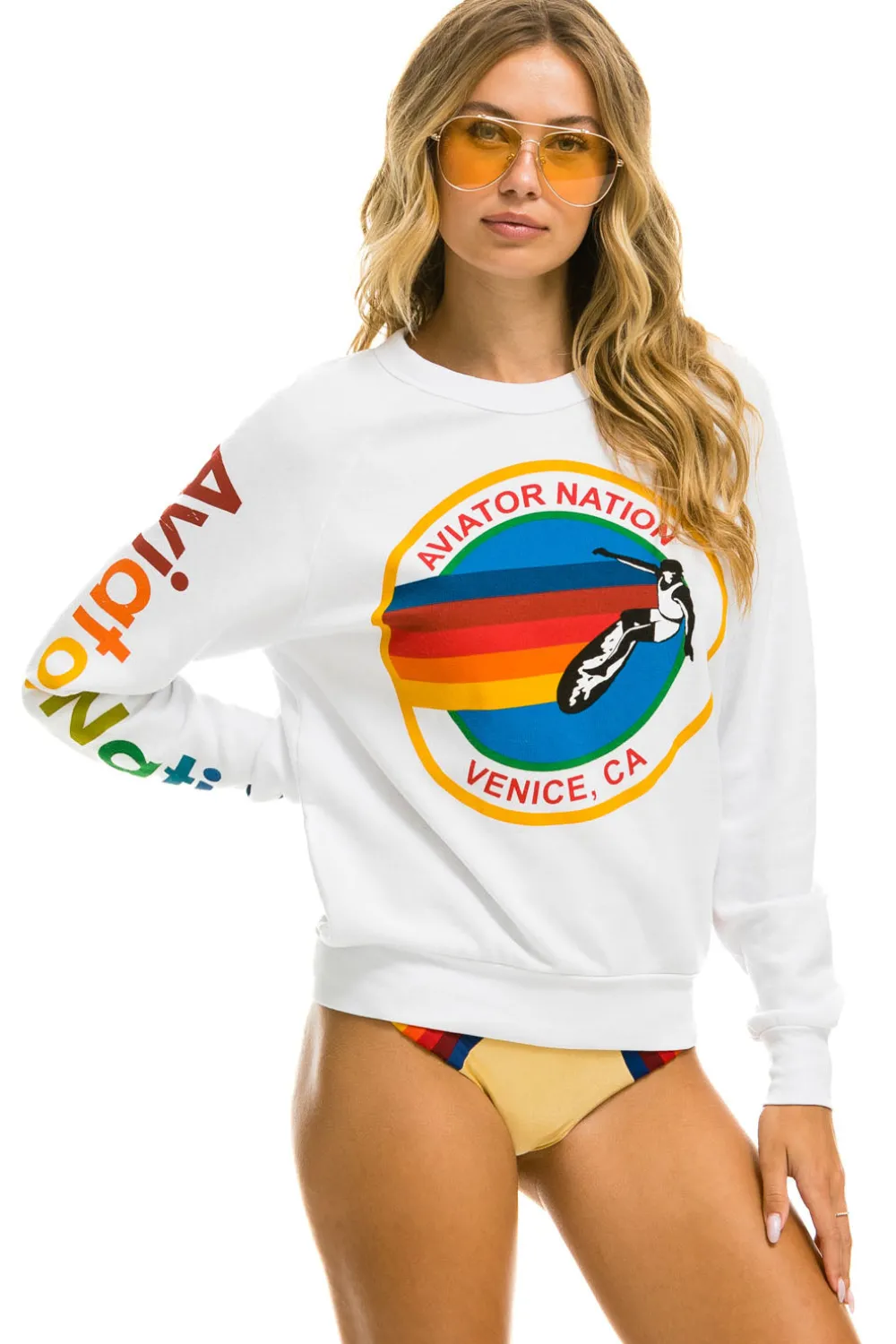 Sweatshirts | Sweatshirts | Aviator Nation SWEATSHIRT - WHITE