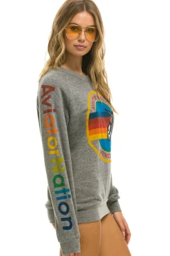Sweatshirts | Sweatshirts | Aviator Nation SWEATSHIRT - HEATHER GREY HEATHERGREY