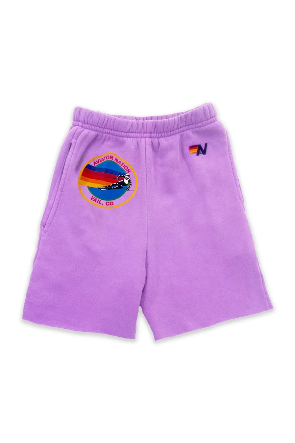 Kid's Shorts | Aviator Nation VAIL KIDS SWEATSHORTS - NEON PURPLE NEONPURPLE