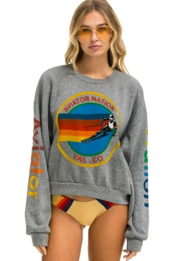 Sweatshirts | Sweatshirts | Aviator Nation VAIL RELAXED CREW SWEATSHIRT - HEATHER GREY HEATHERGREY