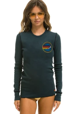 Tees | Aviator Nation VENICE THERMAL - CHARCOAL