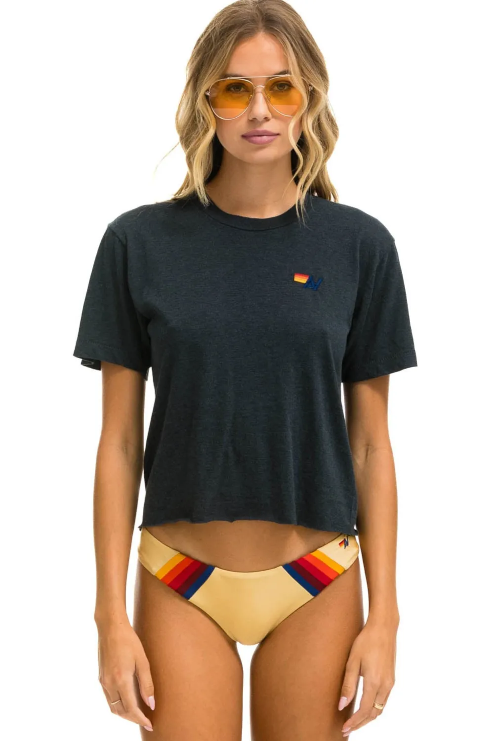 Boyfriend Tees | Tees | Aviator Nation BASIC BOYFRIEND TEE - CHARCOAL