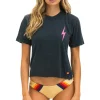 Boyfriend Tees | Tees | Aviator Nation BOLT 2 BOYFRIEND TEE - CHARCOAL // NEON PINK CHARCOAL//NEONPINK