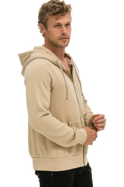 Hoodies | Hoodies | Aviator Nation BOLT 2 HOODIE - SAND // NEON PINK SAND//NEONPINK