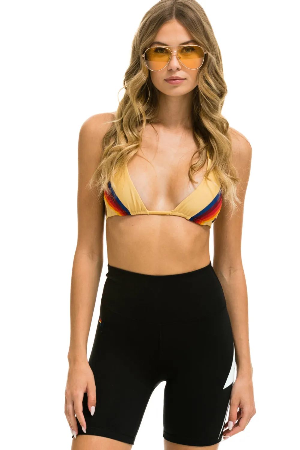 Activewear | Activewear | Aviator Nation BOLT 6 INCH HI-RISE BIKER SHORT - BLACK