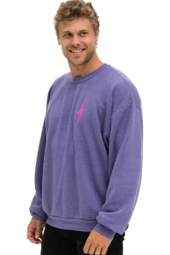 Sweatshirts | Sweatshirts | Aviator Nation BOLT 2 RELAXED CREW SWEATSHIRT - LAVENDER // NEON PINK LAVENDER//NEONPINK