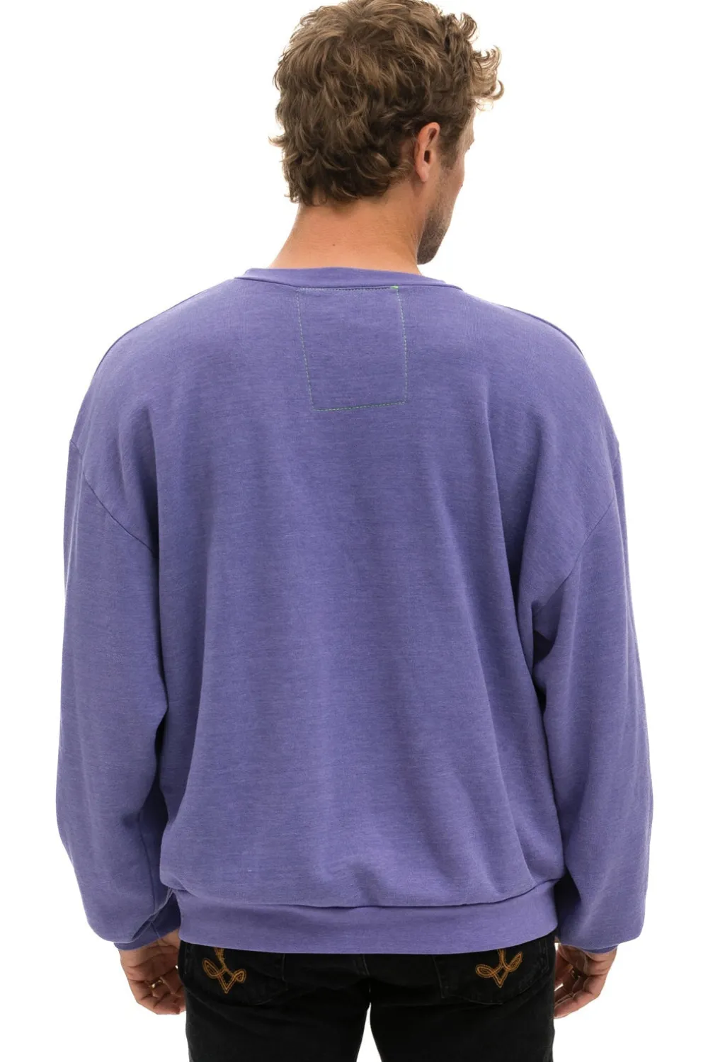 Sweatshirts | Sweatshirts | Aviator Nation BOLT 2 RELAXED CREW SWEATSHIRT - LAVENDER // NEON PINK LAVENDER//NEONPINK