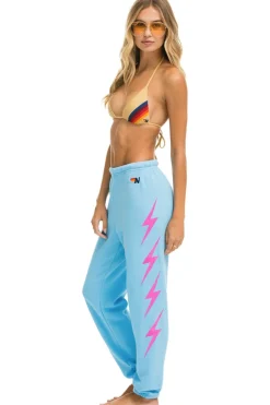 Sweatpants | Aviator Nation BOLT 4 SWEATPANTS - SKY // NEON PINK SKY//NEONPINK