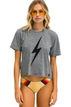 Boyfriend Tees | Tees | Aviator Nation BOLT BOYFRIEND TEE - HEATHER GREY HEATHERGREY