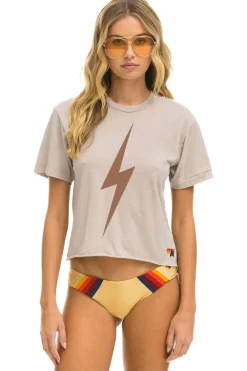 Boyfriend Tees | Tees | Aviator Nation BOLT BOYFRIEND TEE - SAND // MOCHA SAND//MOCHA