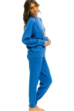Sweatpants | Aviator Nation BOLT CASHMERE LIGHT SWEATER PANT - VINTAGE BLUE // GOLD BOLT VINTAGEBLUE//GOLDBOLT