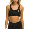Activewear | Activewear | Aviator Nation BOLT EMBROIDERY SPORTS BRA - CHARCOAL