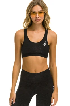 Activewear | Activewear | Aviator Nation BOLT EMBROIDERY SPORTS BRA - CHARCOAL
