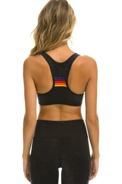 Activewear | Activewear | Aviator Nation BOLT EMBROIDERY SPORTS BRA - CHARCOAL