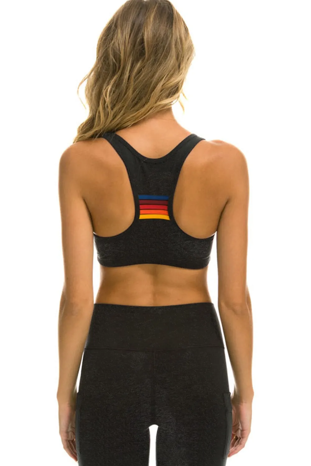 Activewear | Activewear | Aviator Nation BOLT EMBROIDERY SPORTS BRA - CHARCOAL