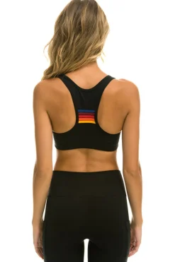 Activewear | Activewear | Aviator Nation BOLT EMBROIDERY SPORTS BRA - BLACK