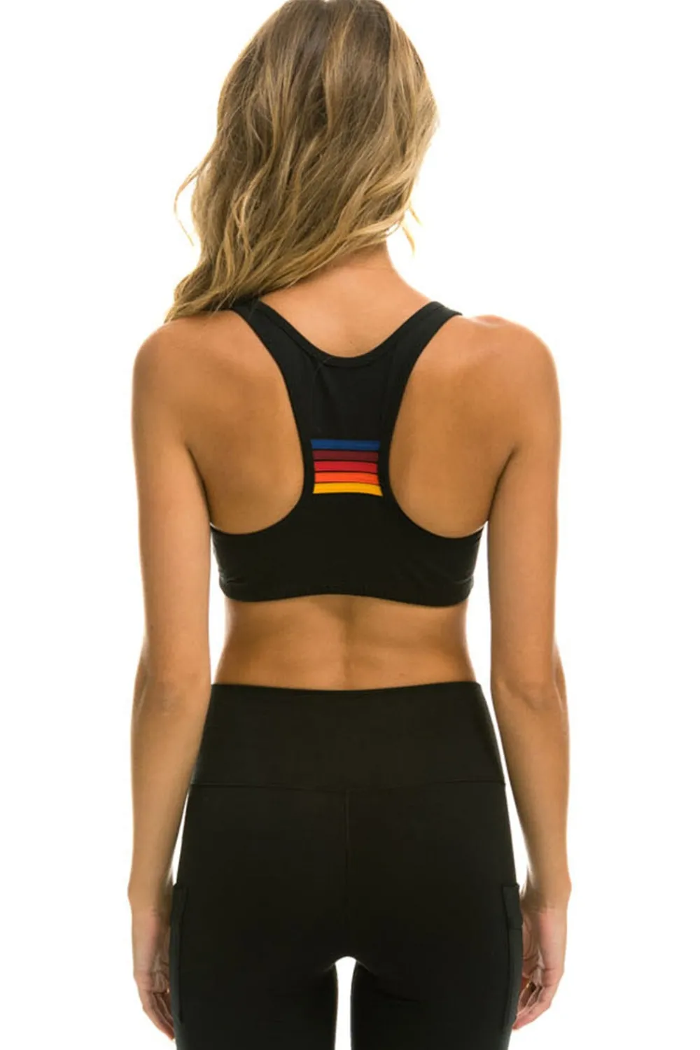Activewear | Activewear | Aviator Nation BOLT EMBROIDERY SPORTS BRA - BLACK