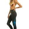 Activewear | Activewear | Aviator Nation BOLT FULL LENGTH LEGGINGS - CHARCOAL // BLUE CHARCOAL//BLUE