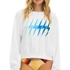 Sweatshirts | Sweatshirts | Aviator Nation BOLT GRADIENT RELAXED CREW SWEATSHIRT - WHITE // BLUE WHITE//BLUE