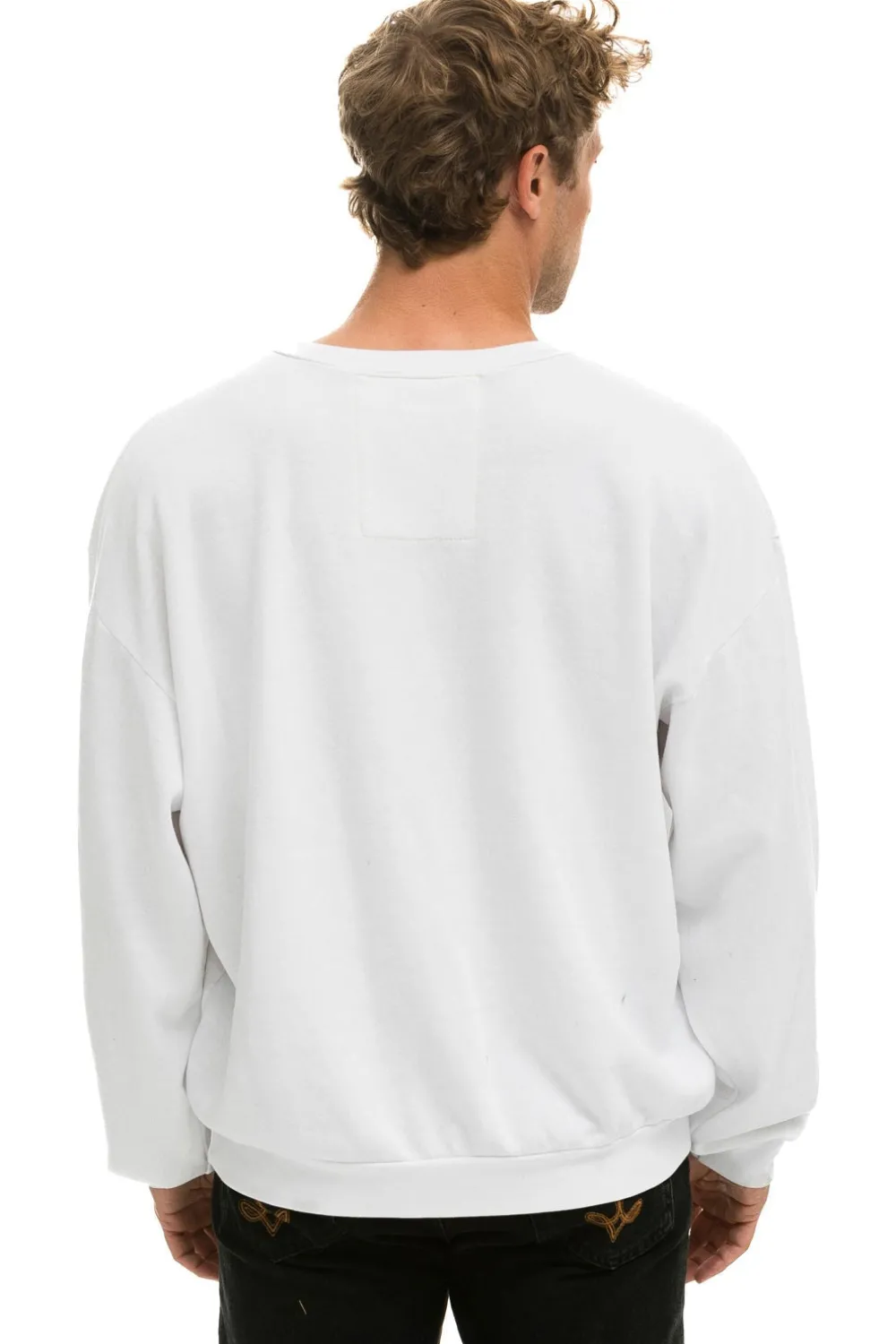 Sweatshirts | Sweatshirts | Aviator Nation BOLT GRADIENT RELAXED CREW SWEATSHIRT - WHITE // BLUE WHITE//BLUE