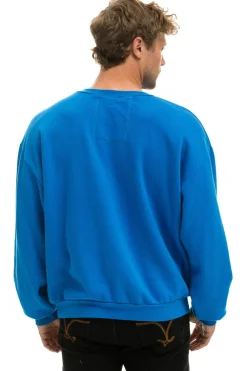 Sweatshirts | Sweatshirts | Aviator Nation BOLT GRADIENT RELAXED CREW SWEATSHIRT - OCEAN // RAINBOW OCEAN//RAINBOW
