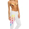 Sweatpants | Aviator Nation BOLT GRADIENT SWEATPANTS - WHITE // RAINBOW WHITE//RAINBOW