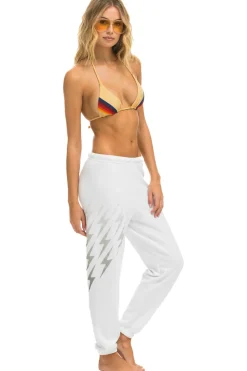Sweatpants | Aviator Nation BOLT GRADIENT SWEATPANTS - WHITE // GREY WHITE//GREY