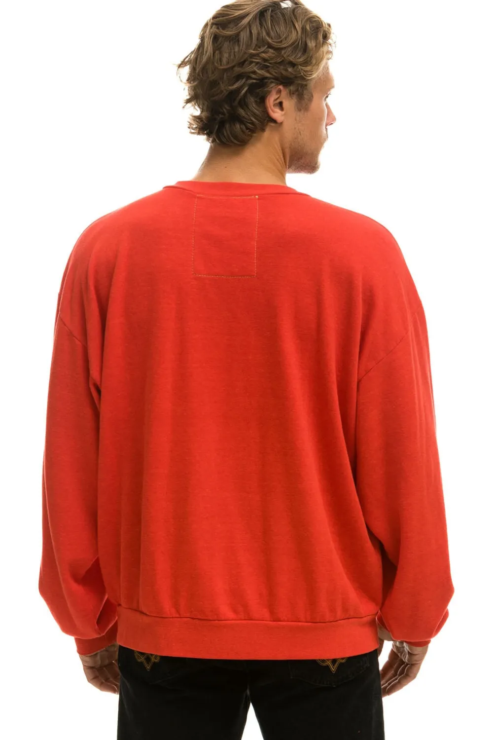 Sweatshirts | Sweatshirts | Aviator Nation BOLT RELAXED CREW SWEATSHIRT - RED // WHITE RED//WHITE