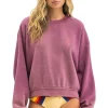 Sweatshirts | Sweatshirts | Aviator Nation BOLT STITCH 2 RELAXED CREW SWEATSHIRT - FADED BERRY FADEDBERRY