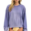 Sweatshirts | Sweatshirts | Aviator Nation BOLT STITCH 2 RELAXED CREW SWEATSHIRT - FADED GRAPE FADEDGRAPE