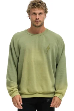 Sweatshirts | Sweatshirts | Aviator Nation BOLT STITCH 2 RELAXED CREW SWEATSHIRT - FADED ARMY FADEDARMY