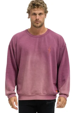 Sweatshirts | Sweatshirts | Aviator Nation BOLT STITCH 2 RELAXED CREW SWEATSHIRT - FADED BERRY FADEDBERRY