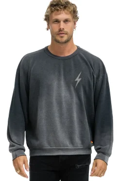 Sweatshirts | Sweatshirts | Aviator Nation BOLT STITCH 2 RELAXED CREW SWEATSHIRT - FADED SMOKE FADEDSMOKE