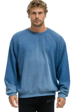 Sweatshirts | Sweatshirts | Aviator Nation BOLT STITCH 2 RELAXED CREW SWEATSHIRT - FADED WATER FADEDWATER