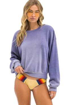 Sweatshirts | Sweatshirts | Aviator Nation BOLT STITCH 2 RELAXED CREW SWEATSHIRT - FADED GRAPE FADEDGRAPE