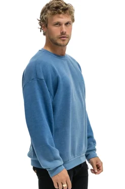 Sweatshirts | Sweatshirts | Aviator Nation BOLT STITCH 2 RELAXED CREW SWEATSHIRT - FADED WATER FADEDWATER