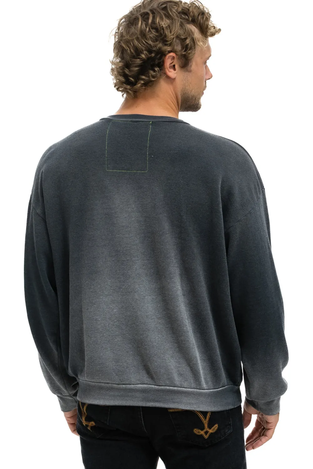 Sweatshirts | Sweatshirts | Aviator Nation BOLT STITCH 2 RELAXED CREW SWEATSHIRT - FADED SMOKE FADEDSMOKE