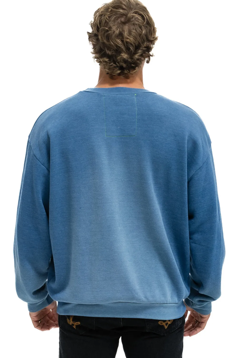 Sweatshirts | Sweatshirts | Aviator Nation BOLT STITCH 2 RELAXED CREW SWEATSHIRT - FADED WATER FADEDWATER