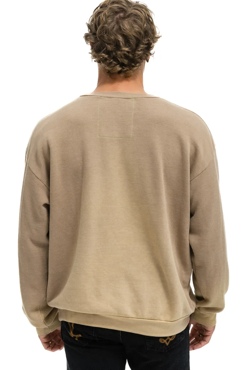Sweatshirts | Sweatshirts | Aviator Nation BOLT STITCH 2 RELAXED CREW SWEATSHIRT - FADED TAN FADEDTAN
